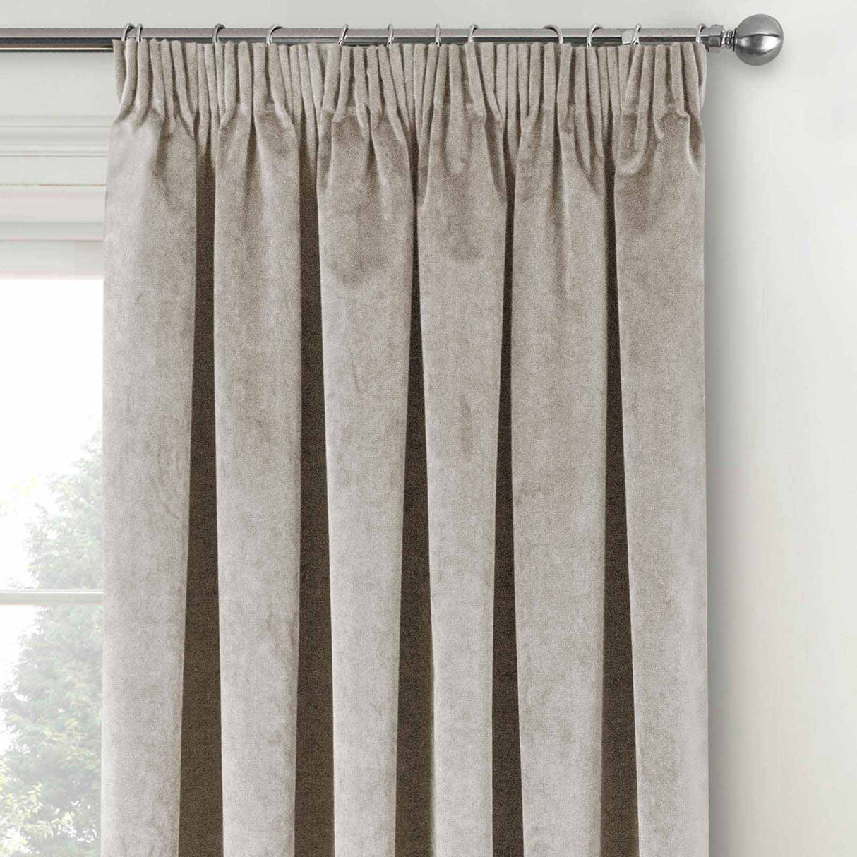 Oxford Velvet Blackout Tape Top Pencil Pleat Curtains by Enhanced Living