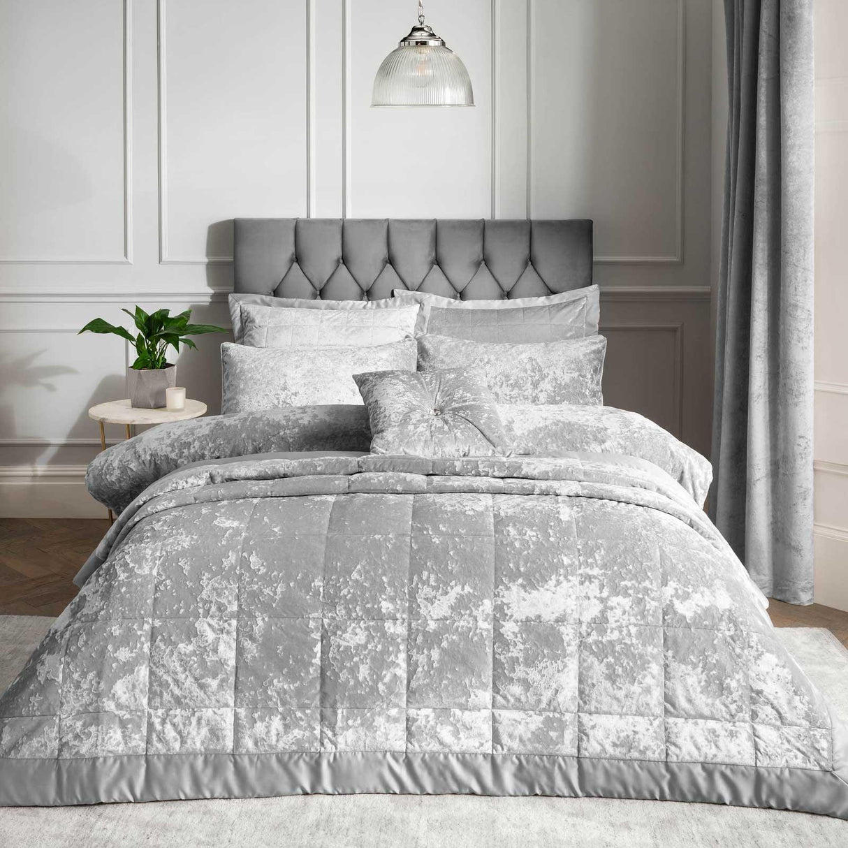 Catherine Lansfield Diamante Filled Cushion 45cm x 45cm 11