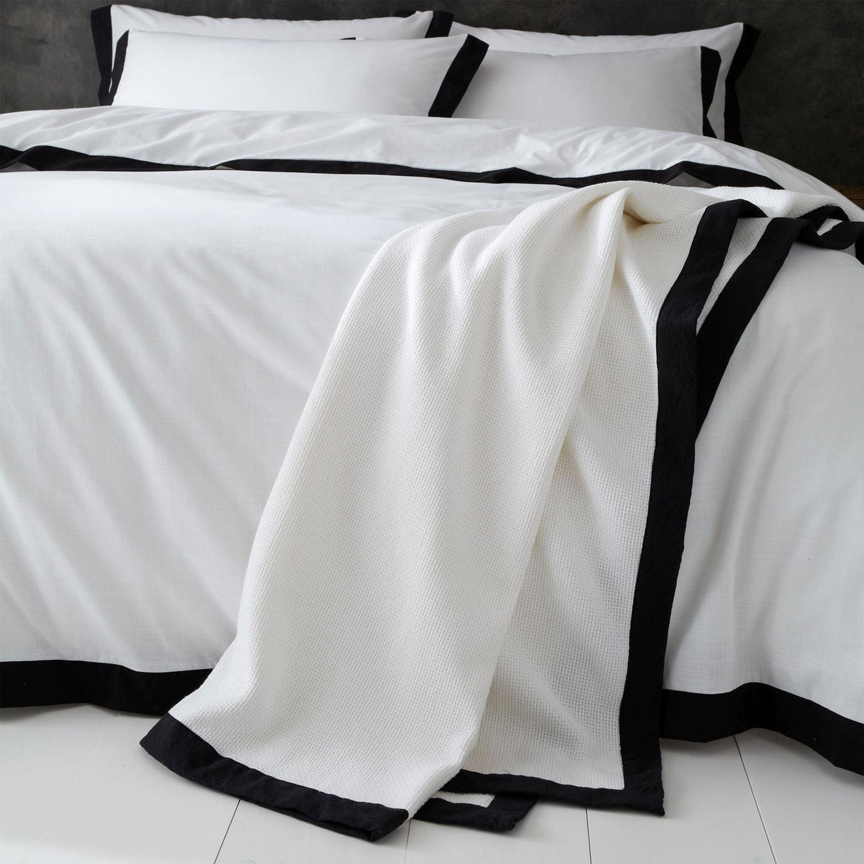 Monochrome Waffle Bedspread by Style Sisters