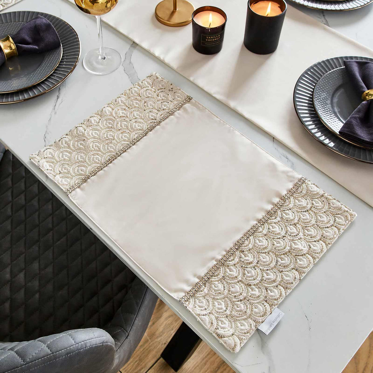 Catherine Lansfield Deco Sequin Placemats 4 Pack 6