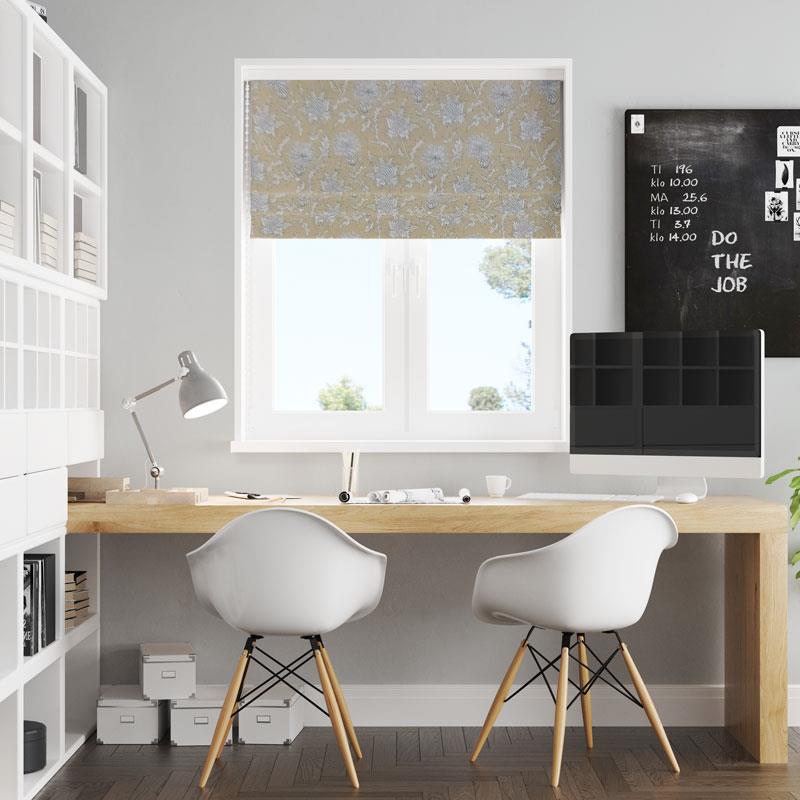 Carlina Ochre Made To Measure Roman Blind by Style Furnishings