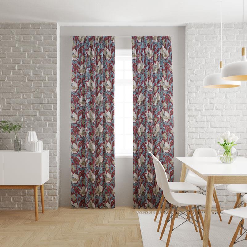 Art Deco Cherry Made To Measure Curtains by Style Furnishings