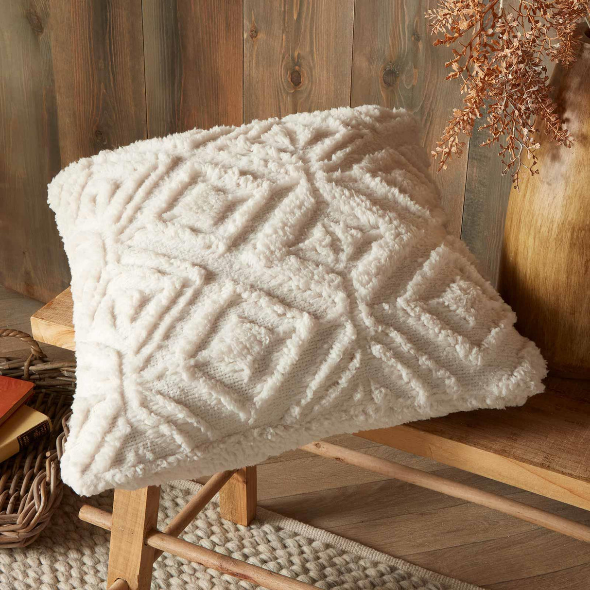 Fusion Snug Romo Fleece Cushion Cover Cosy 43cm x 43cm 3