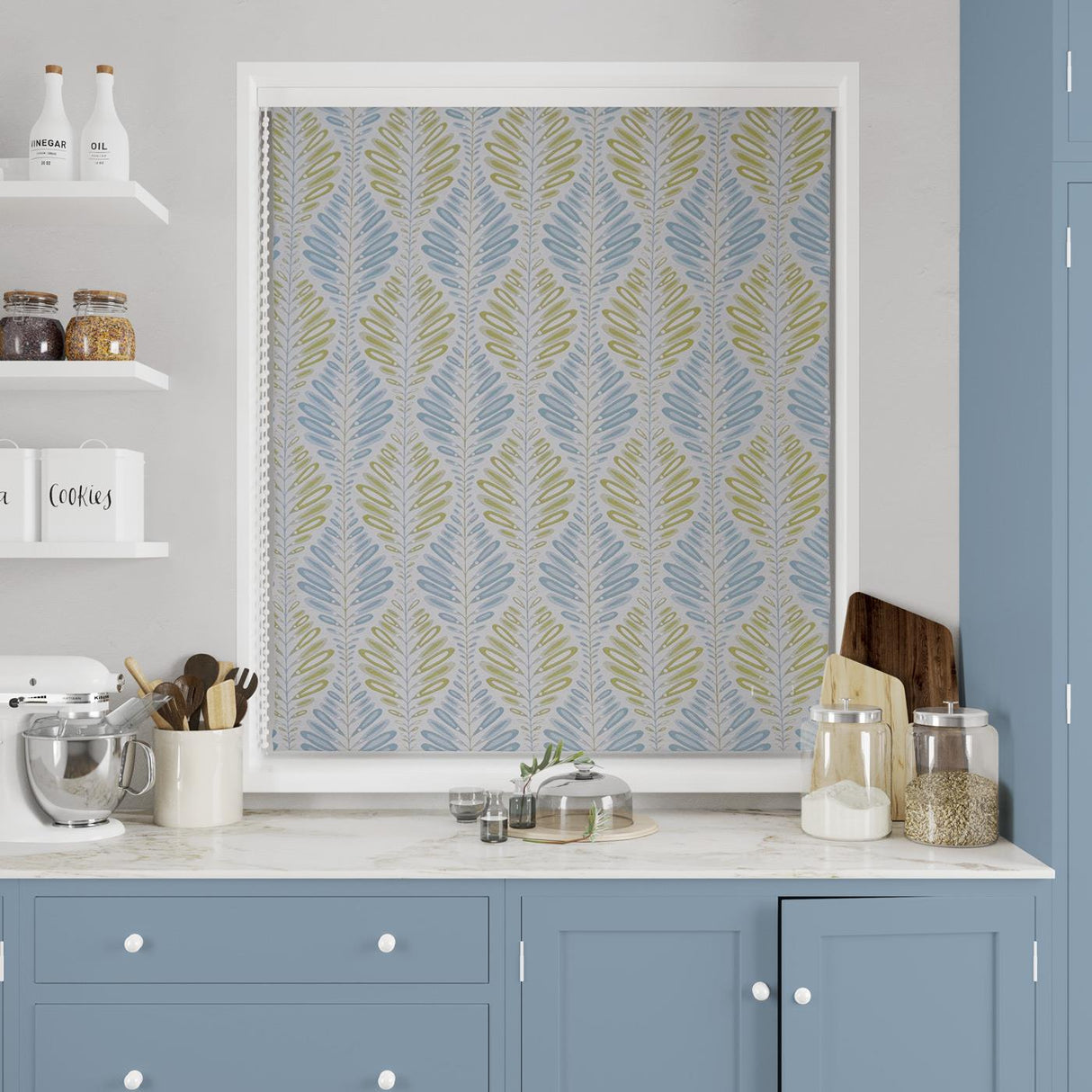 Inishmore Duck Egg Made to Measure Roman Blind by Style Furnishings