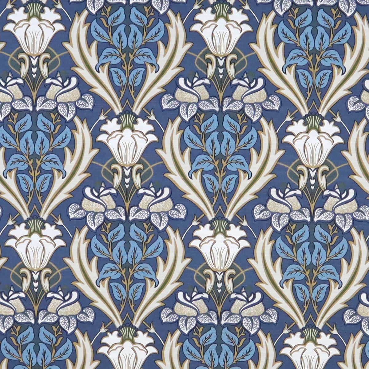 Acanthus Navy Made To Measure Curtains by Style Furnishings