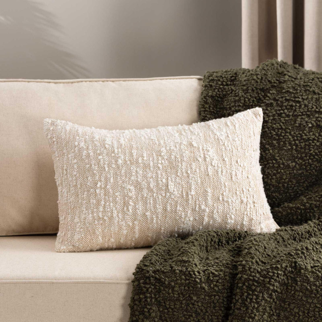 Eloise 100% Cotton Natural Cushion Cover