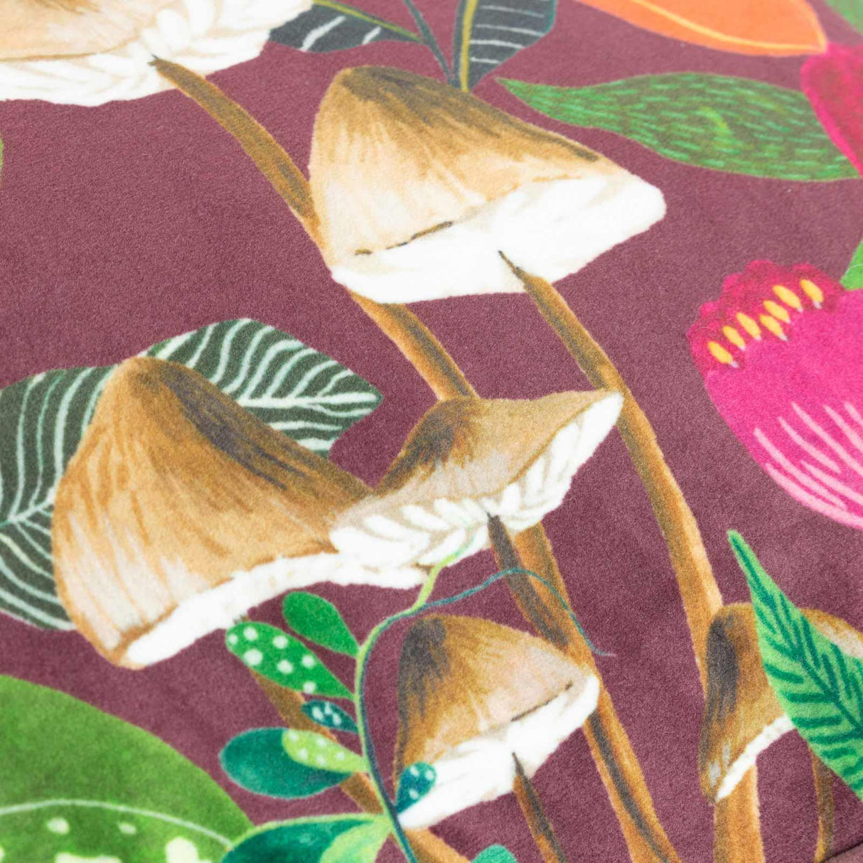 Wild Garden Mushrooms Cushion Cover by Wylder Nature 5