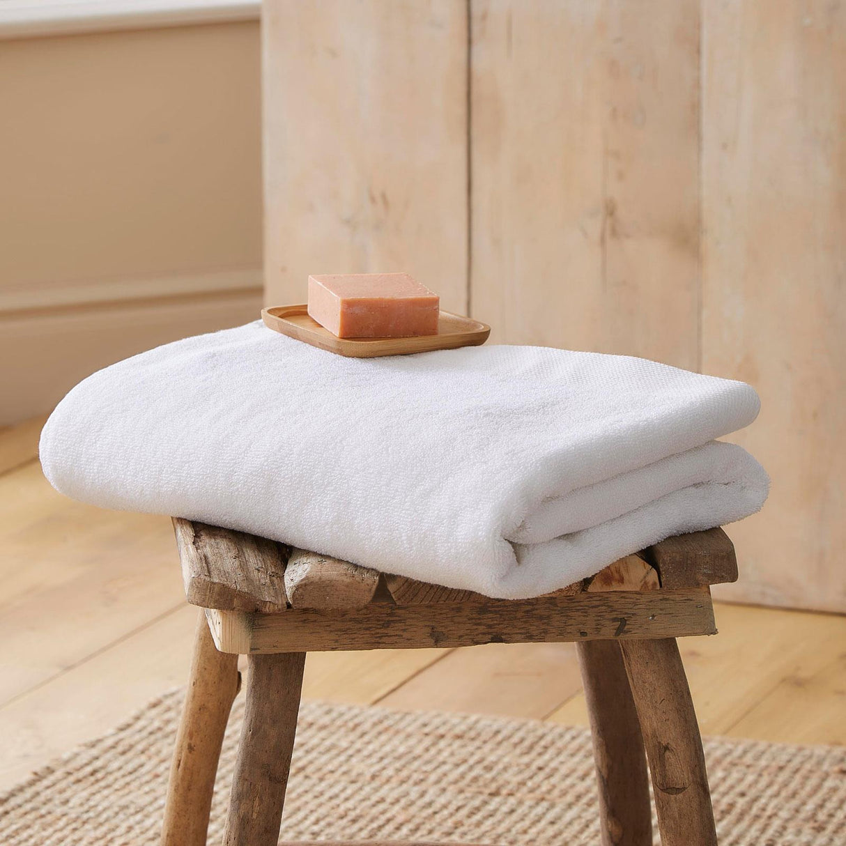 Abode Eco 600gsm Recycled Cotton Towel - White