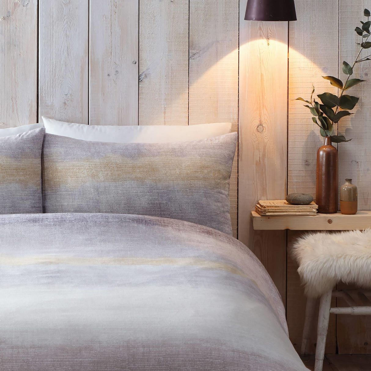 Anson Stripe Flannelette Brushed Cotton Duvet Cover Set by Appletree Hygge