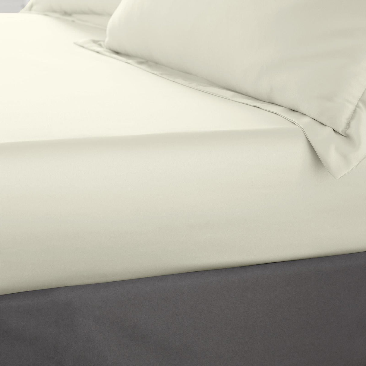 Catherine Lansfield Silky Soft Satin 30cm Deep Fitted Sheet - Champagne