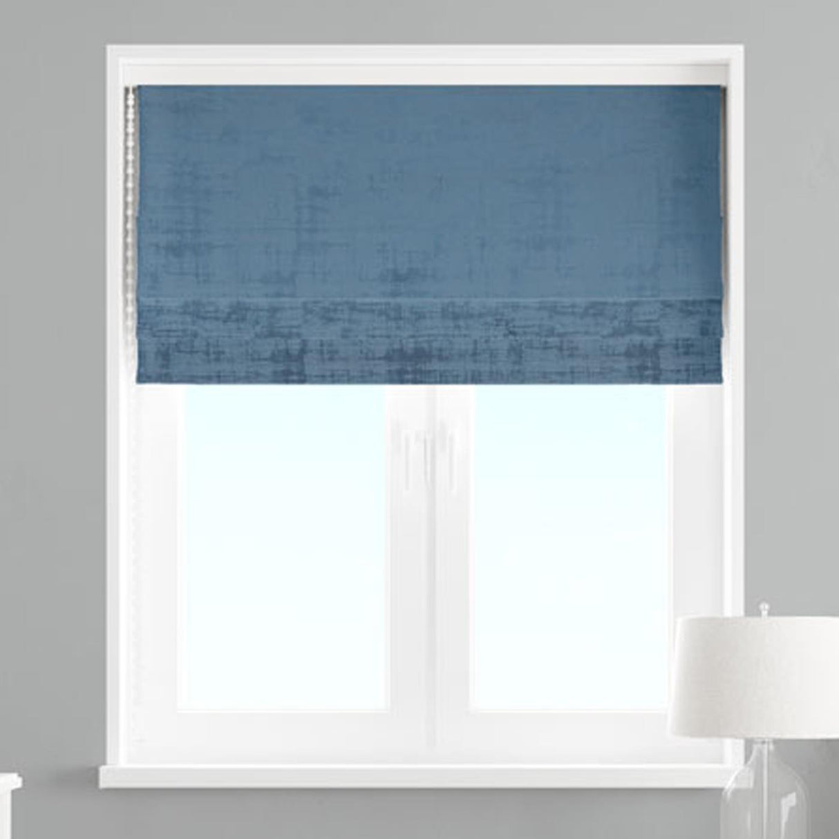 Azurite Indigo Made To Measure Roman Blind by Style Furnishings