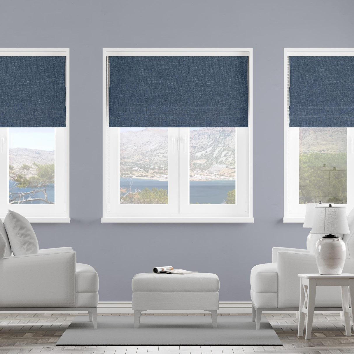 Mestre Midnight Made To Measure Roman Blind by Style Furnishings