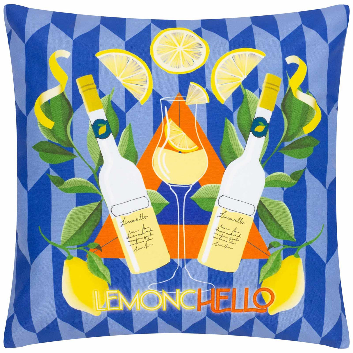 Limoncello Outdoor Cushion Cover 17" x 17" (43cm x 43cm) by furn. 2