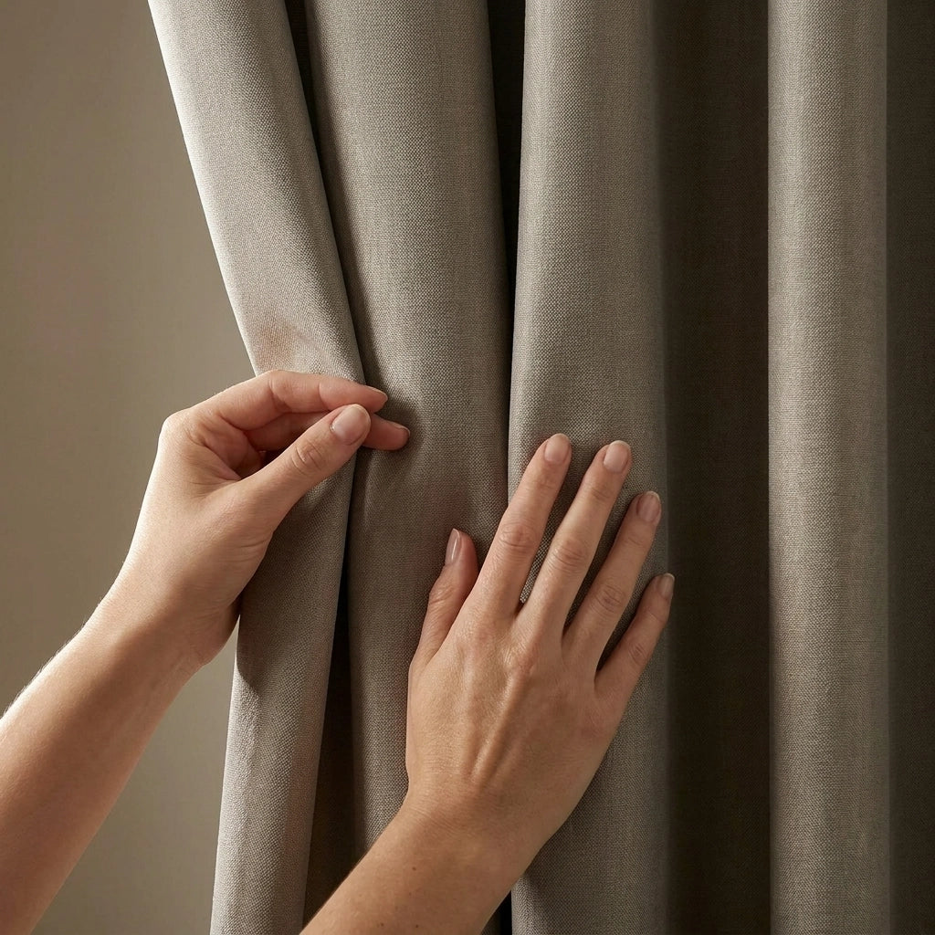 Chenille Blackout Tape Top Pencil Pleat Curtains - Silver image 3
