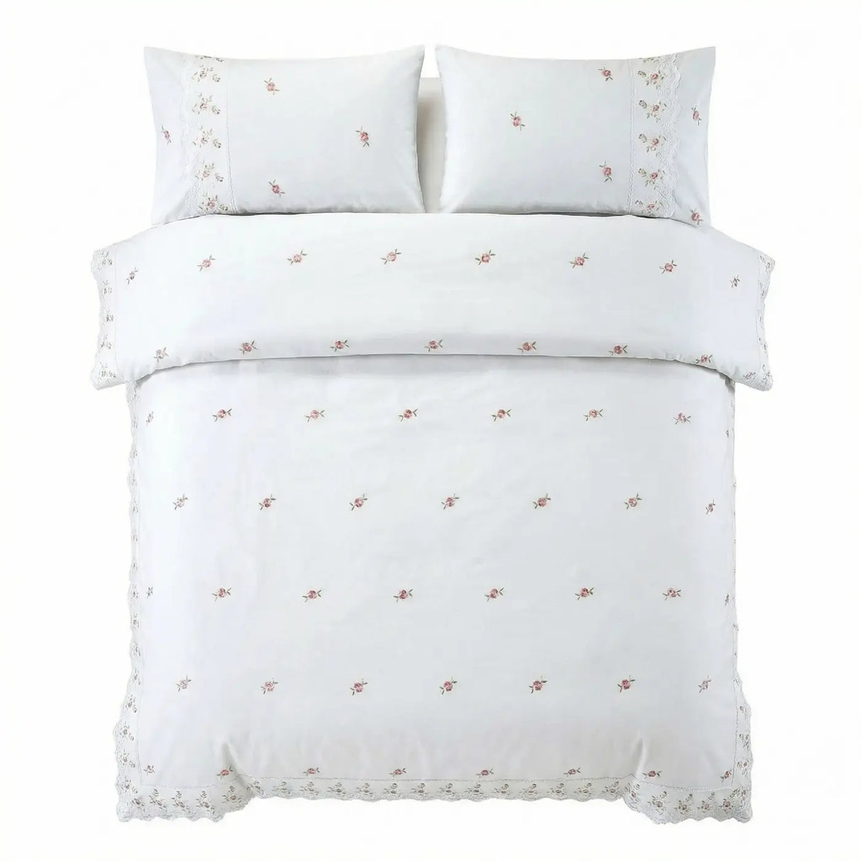 Sophie Embroidered Duvet Cover Set - White image 4