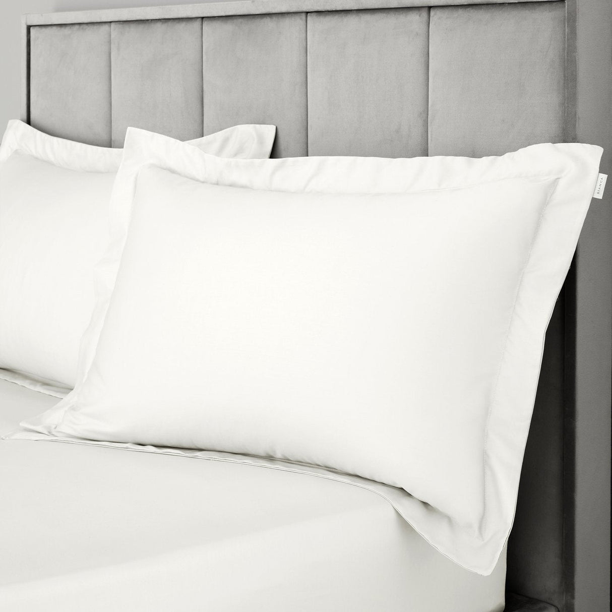 Bianca 400 Thread Count Cotton Sateen Pillowcase Pair Ivory