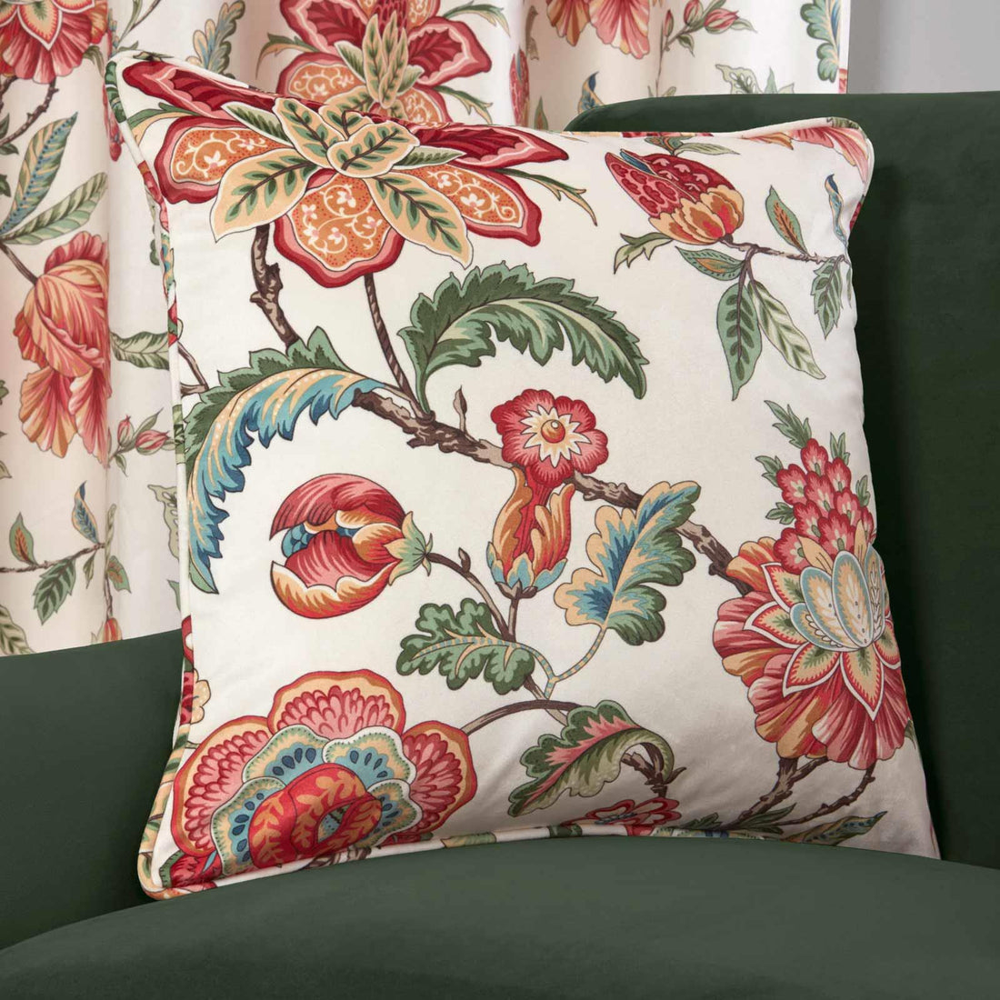 Linden Floral Velvet Cushion Cover