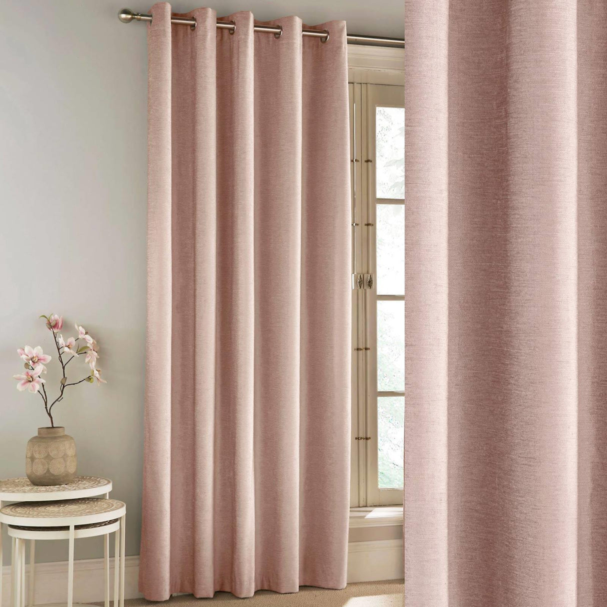 Savoy Chenille Blackout Eyelet Door Curtain by Enhanced Living