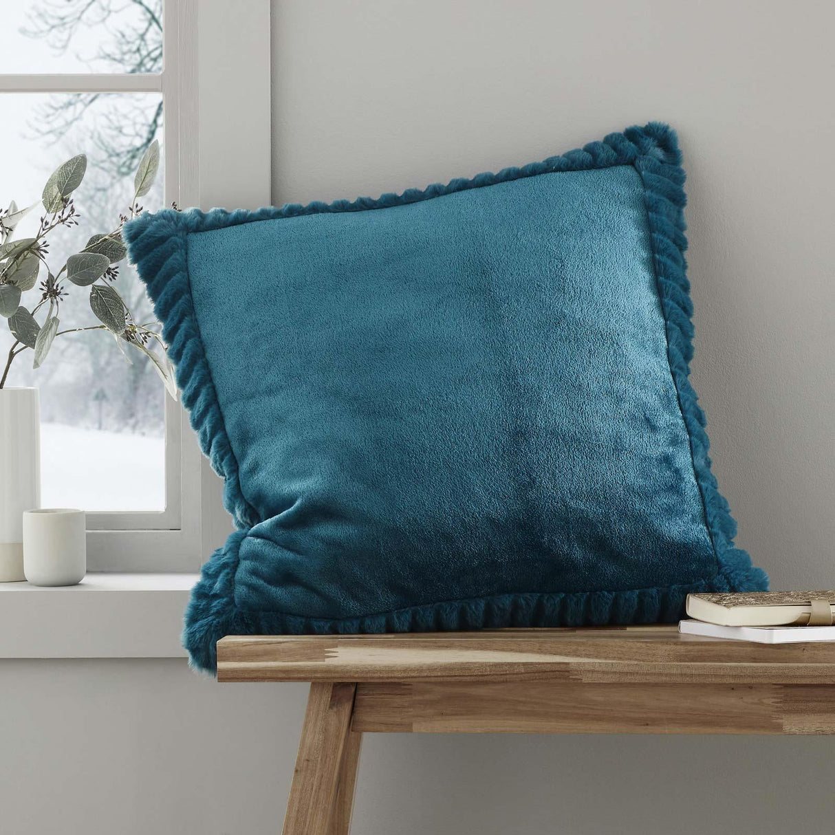 Catherine Lansfield Filled Cushion Winter Warmers 55cm x 55cm - Teal