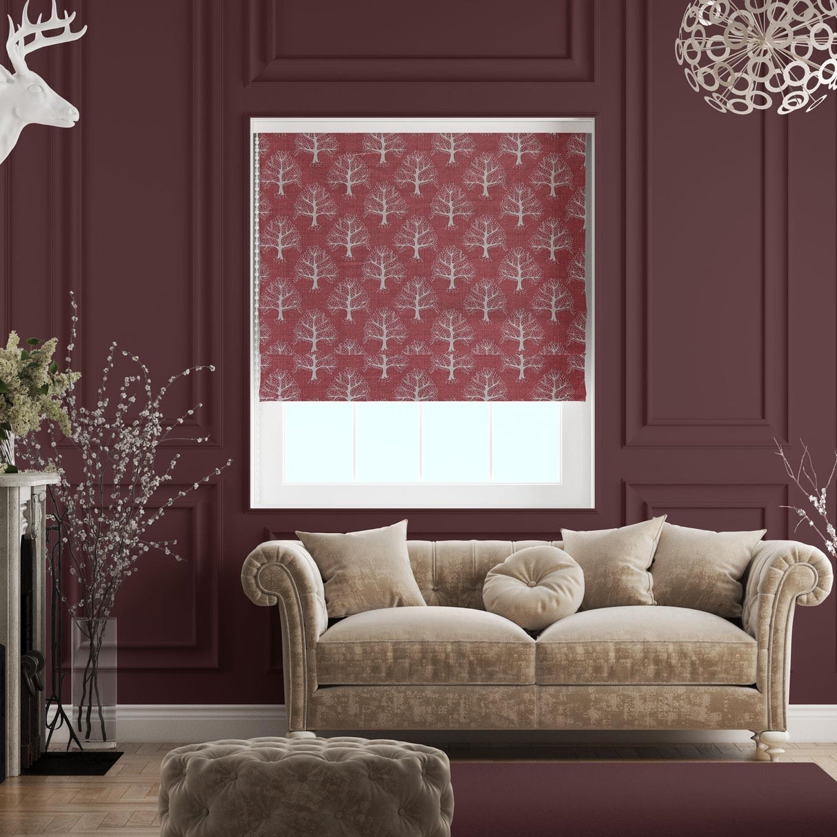 Great Oak Gingersnap Made To Measure Roman Blind by Style Furnishings