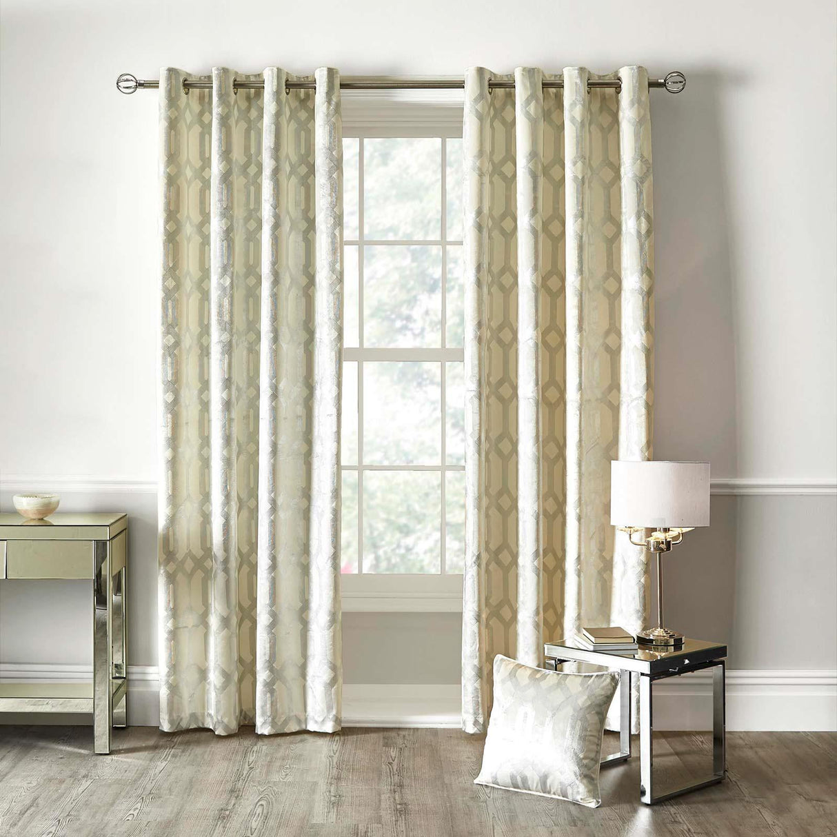 Darla Velvet Eyelet Curtains by Curtina