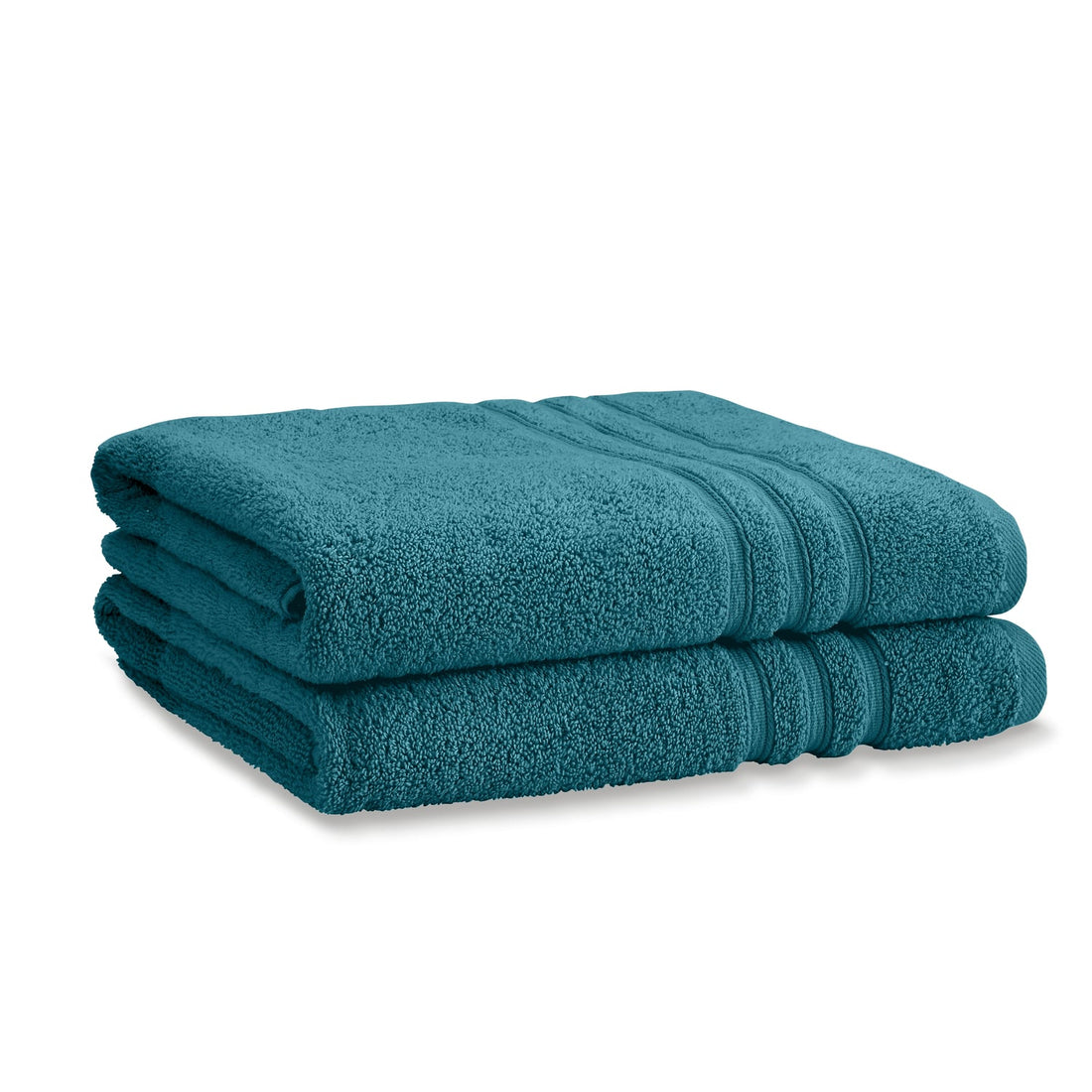 Catherine Lansfield Zero Twist 450gsm Teal 100% Cotton Bath Sheet Towel Bale Pair