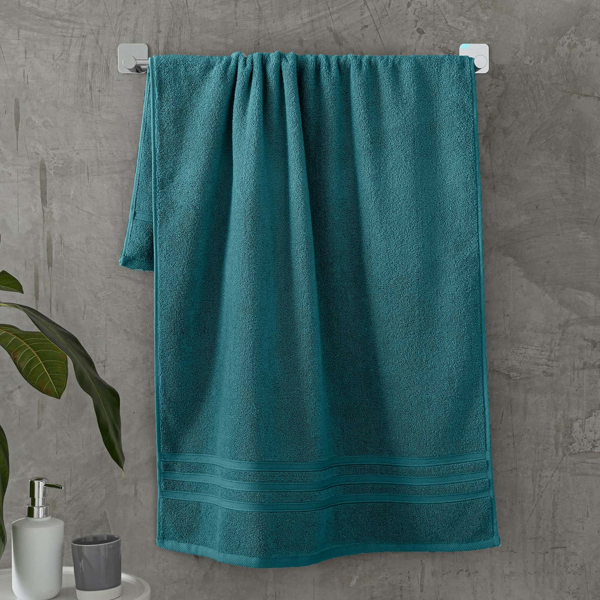 Catherine Lansfield Zero Twist 6 Piece Teal 100% Cotton Towel Bale Set 450gsm