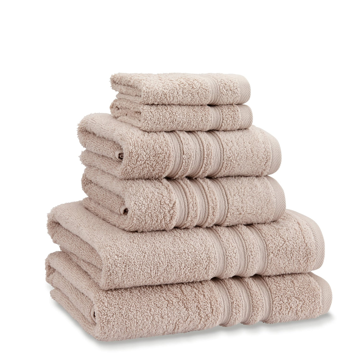 Catherine Lansfield Zero Twist 6 Piece Cotton Towel Bale Set 450gsm - Natural
