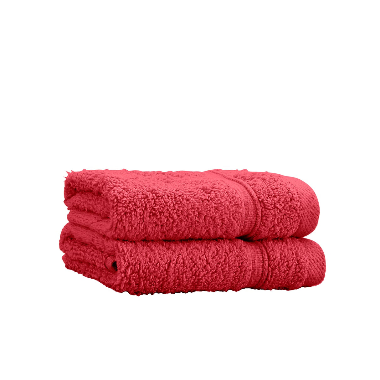 Catherine Lansfield Zero Twist 100% Cotton 450gsm Towels - Red - Zero Twist Red Face Cloth Pair