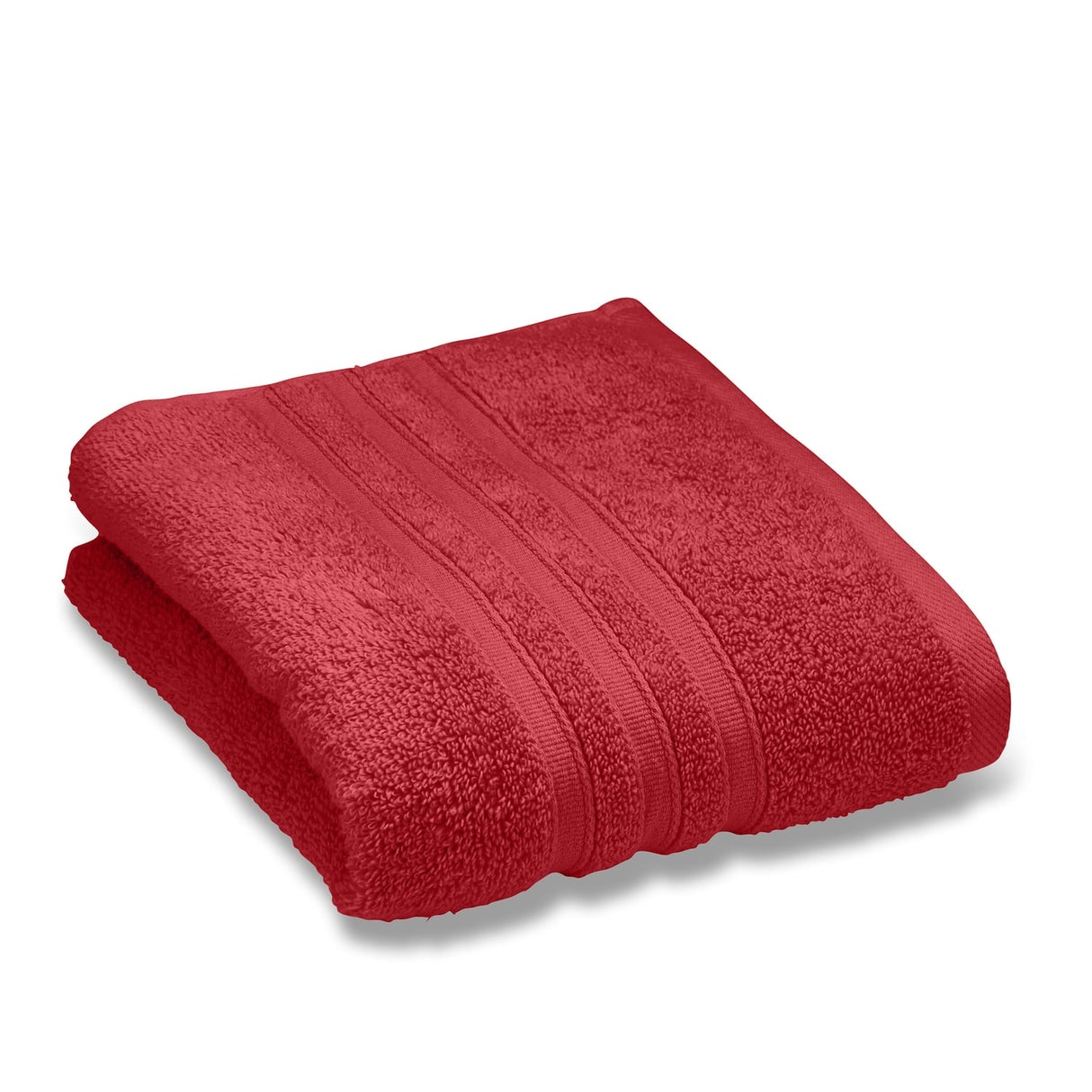 Catherine Lansfield Zero Twist 100% Cotton 450gsm Towels - Red - Zero Twist Red Towel