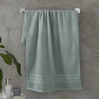 Catherine Lansfield Zero Twist 100% Cotton 450gsm Towels - Sage Green - Zero Twist Sage Green Towels