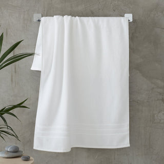 Catherine Lansfield Zero Twist 100% Cotton 450gsm Towels - White - Zero Twist White Towels