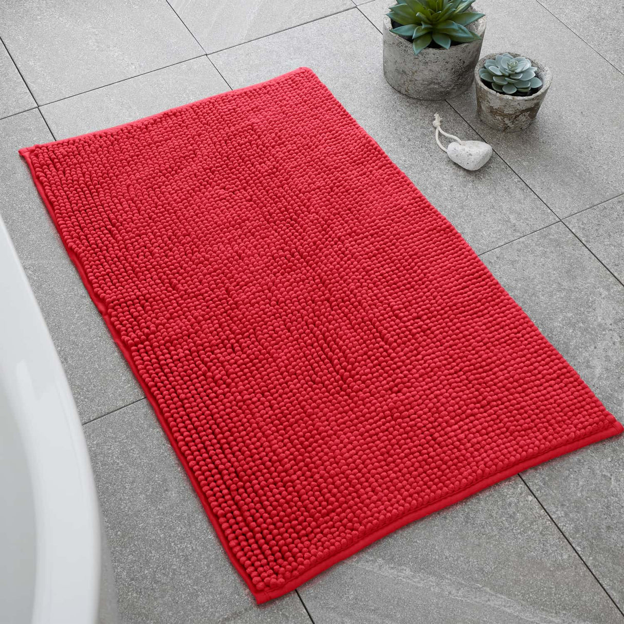 Catherine Lansfield Bobble Bath Mat 1200 GSM Cobalt Blue - Bobble Bath Mat Red
