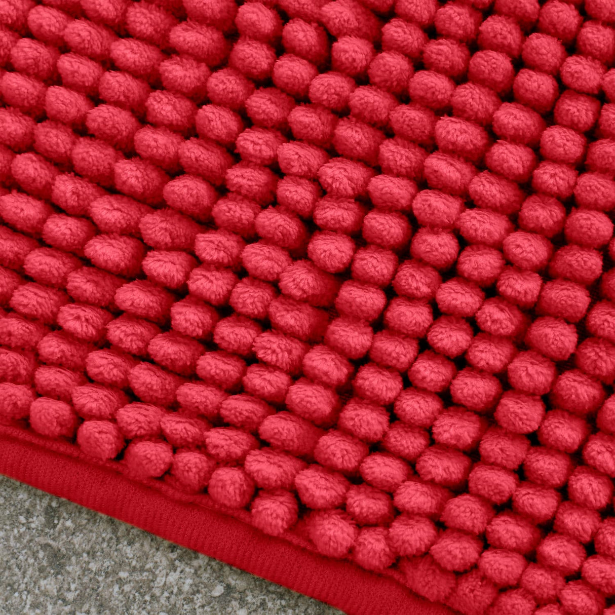 Catherine Lansfield Bobble Bath Mat 1200 GSM Cobalt Blue - Bobble Bath Mat Red