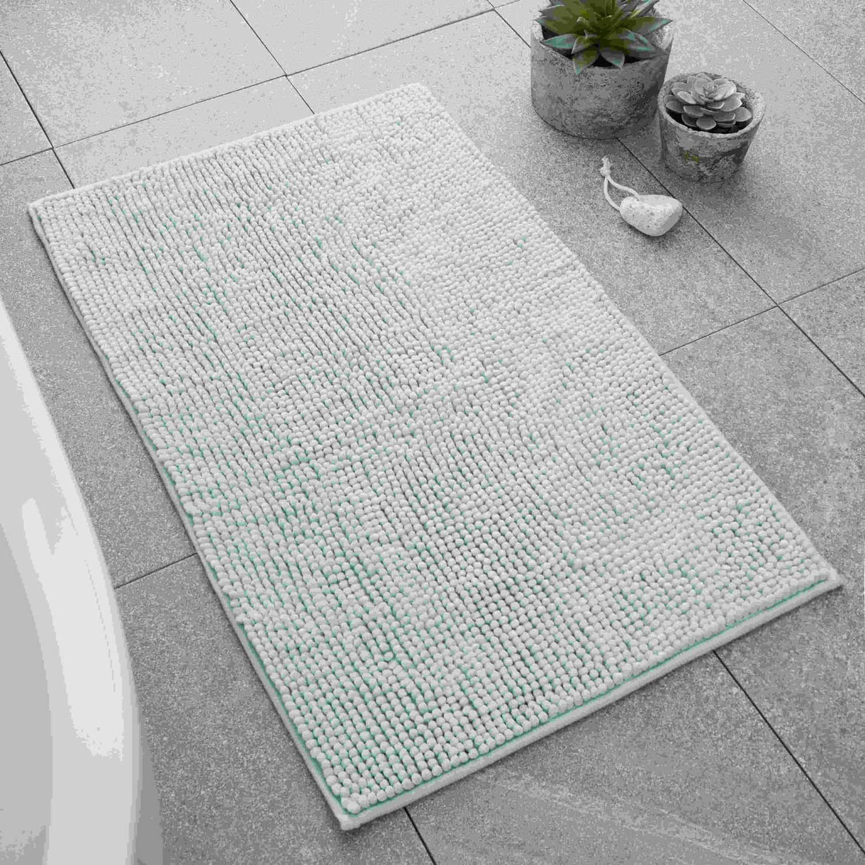 Catherine Lansfield Bobble Bath Mat 1200 GSM Cobalt Blue - Bobble Duck Egg Bath Mat