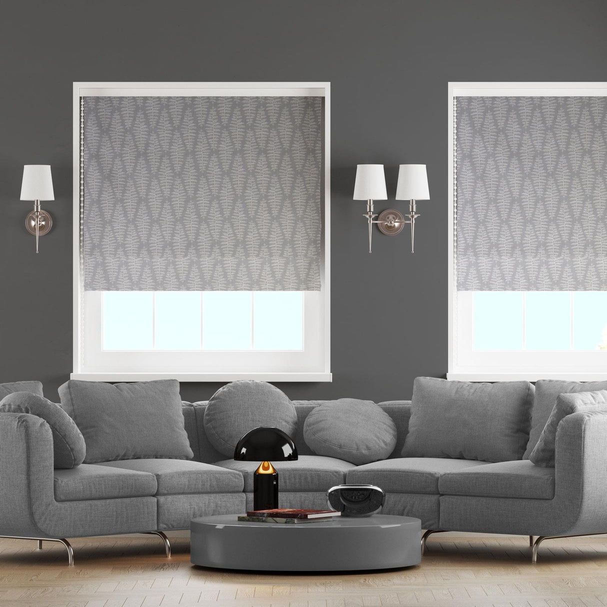 Fernia Dove Made To Measure Roman Blind by Style Furnishings