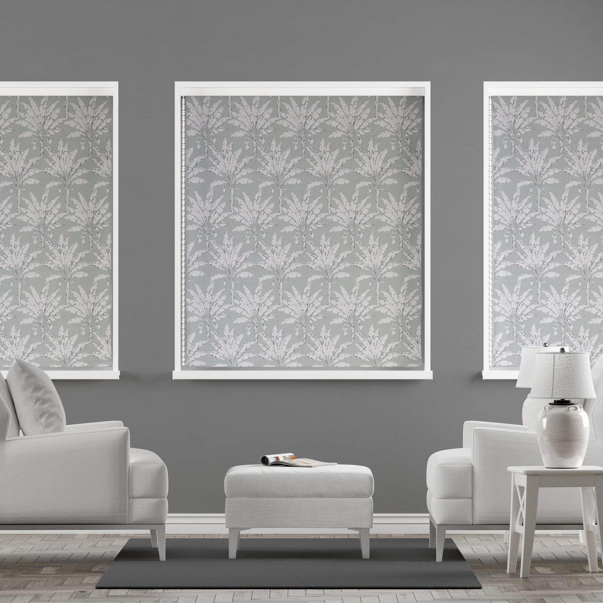 Palm House Mist Made To Measure Roman Blind by Style Furnishings