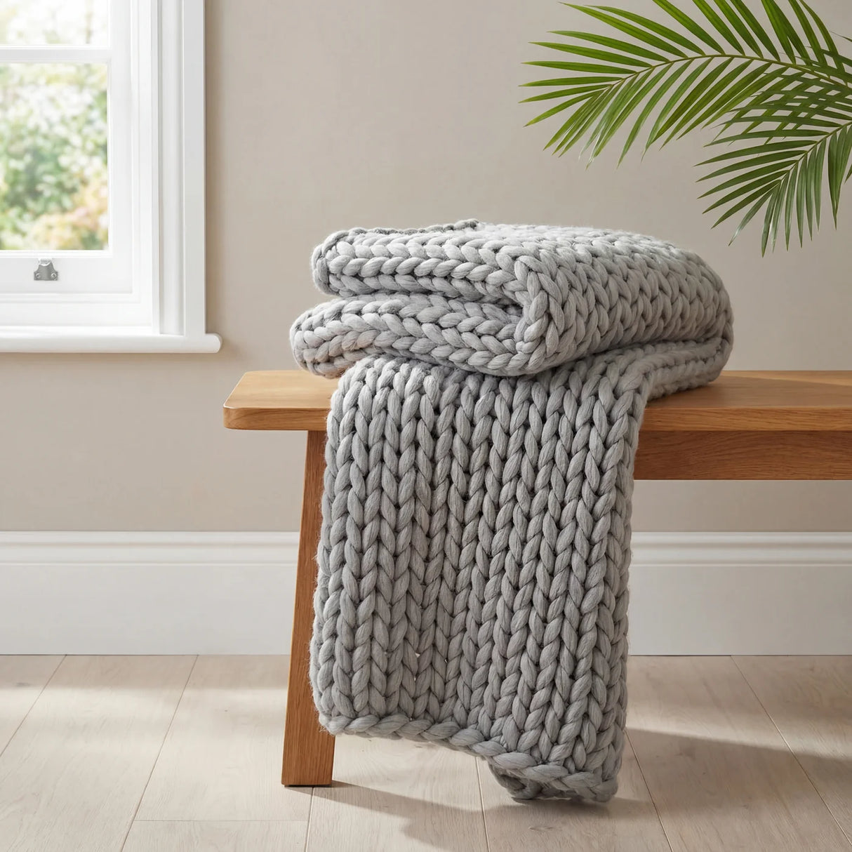 Cable Knit Throw Blanket 127cm x 152cm 5