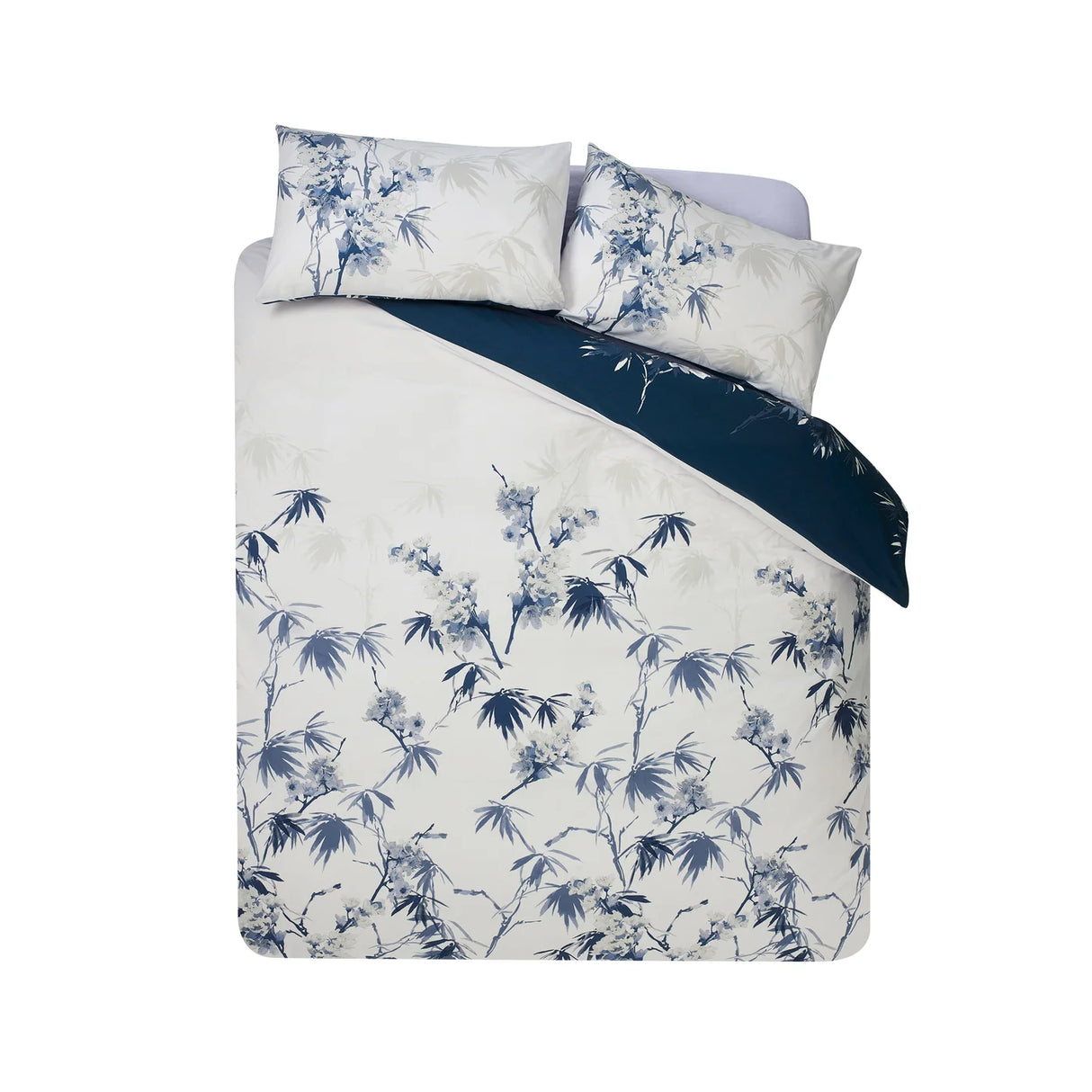 Catherine Lansfield Kyoto Floral Reversible Duvet Cover Set with Pillowcase