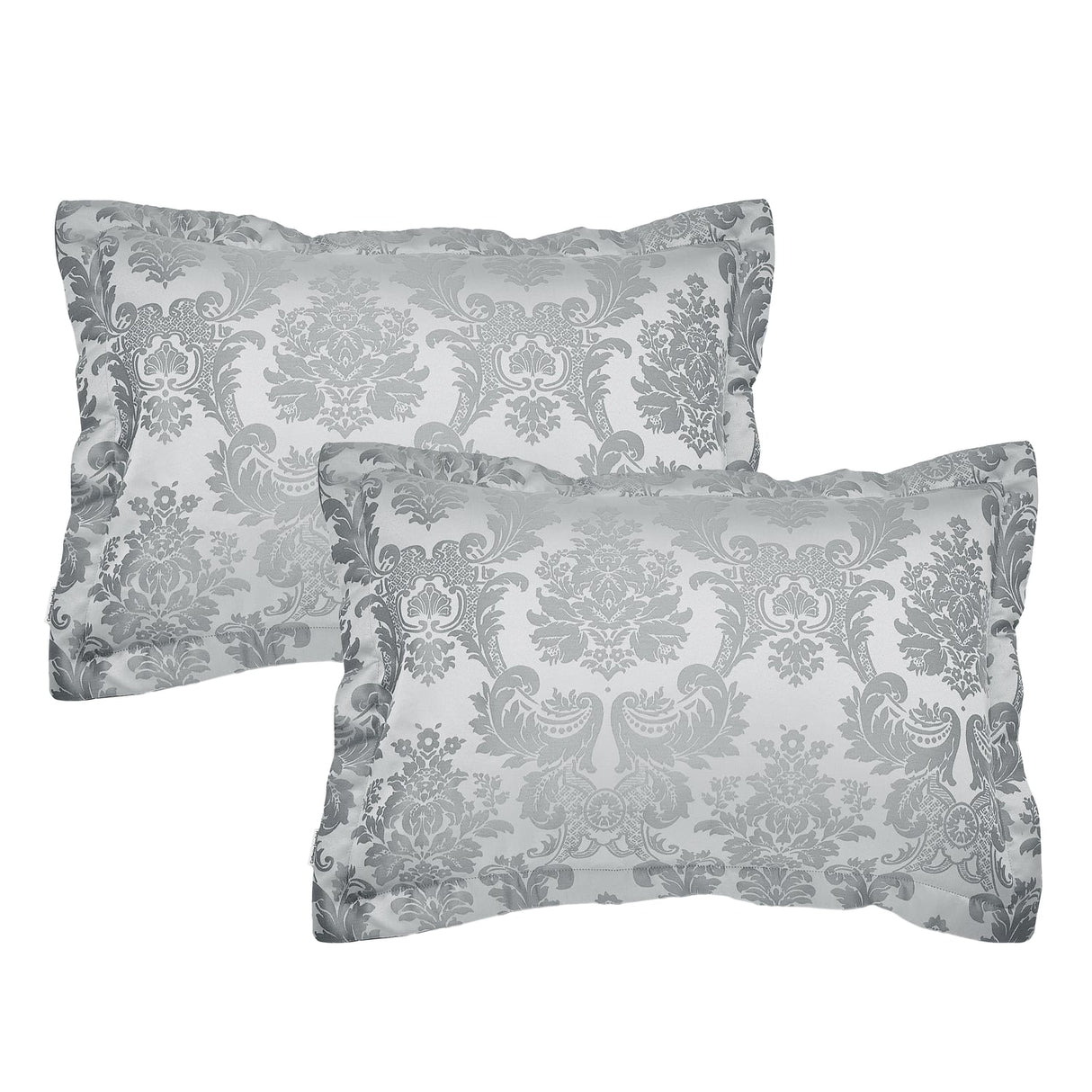 Catherine Lansfield Damask Jacquard Filled Cushion 43cm x 43cm - Silver - Damask Jacquard Pilowshams Silver