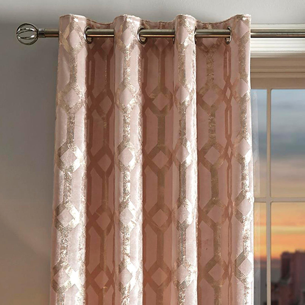 Darla Velvet Eyelet Curtains by Curtina
