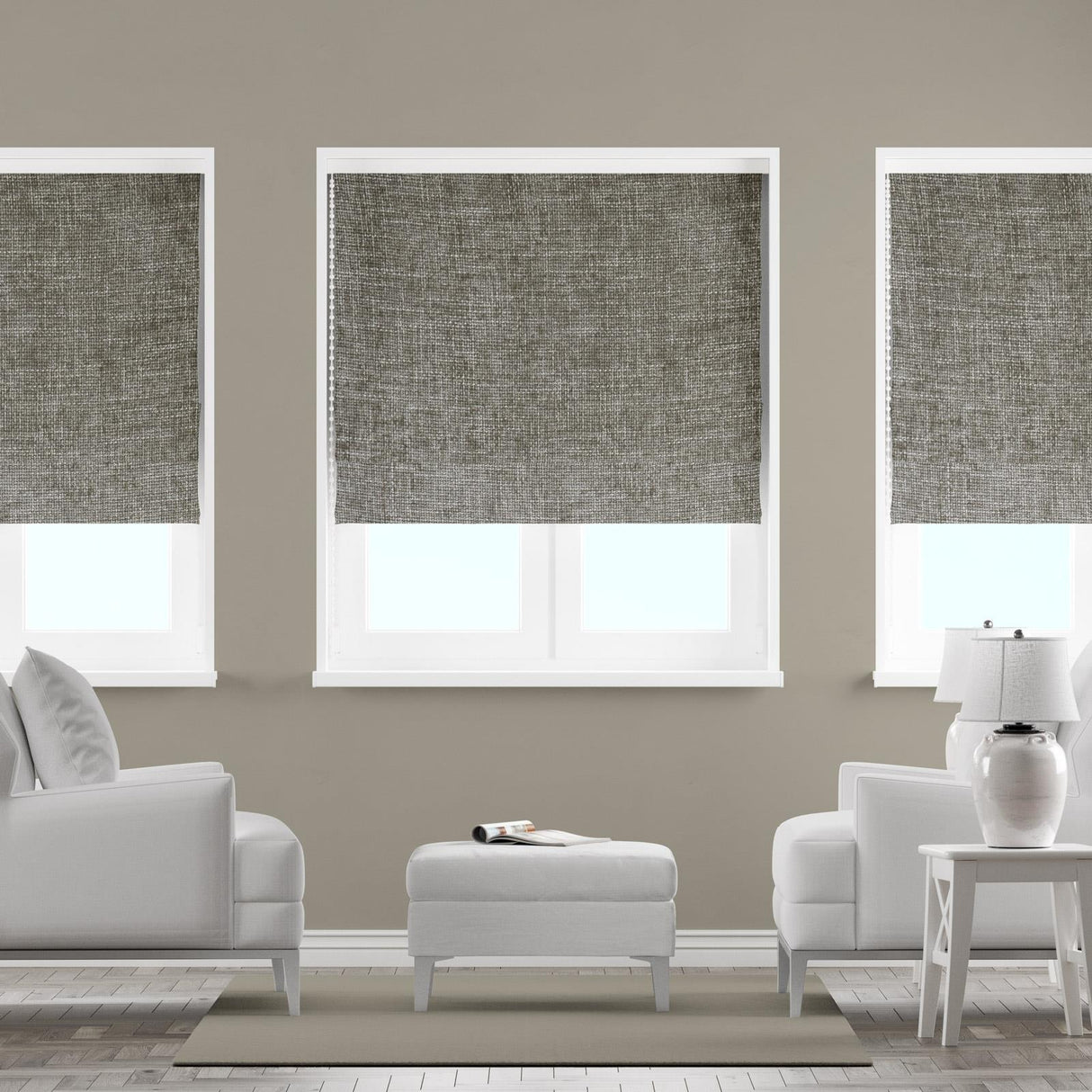 Arla Linen Made To Measure Roman Blind by Style Furnishings