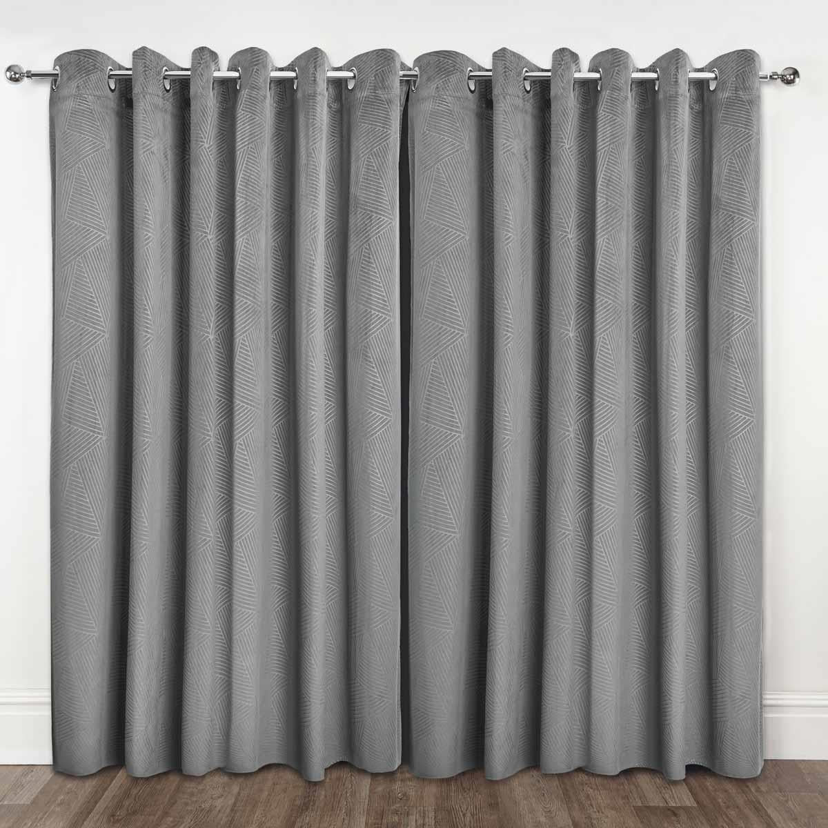 Thermal Embossed Velvet Blackout Eyelet Curtains by Emma Barclay