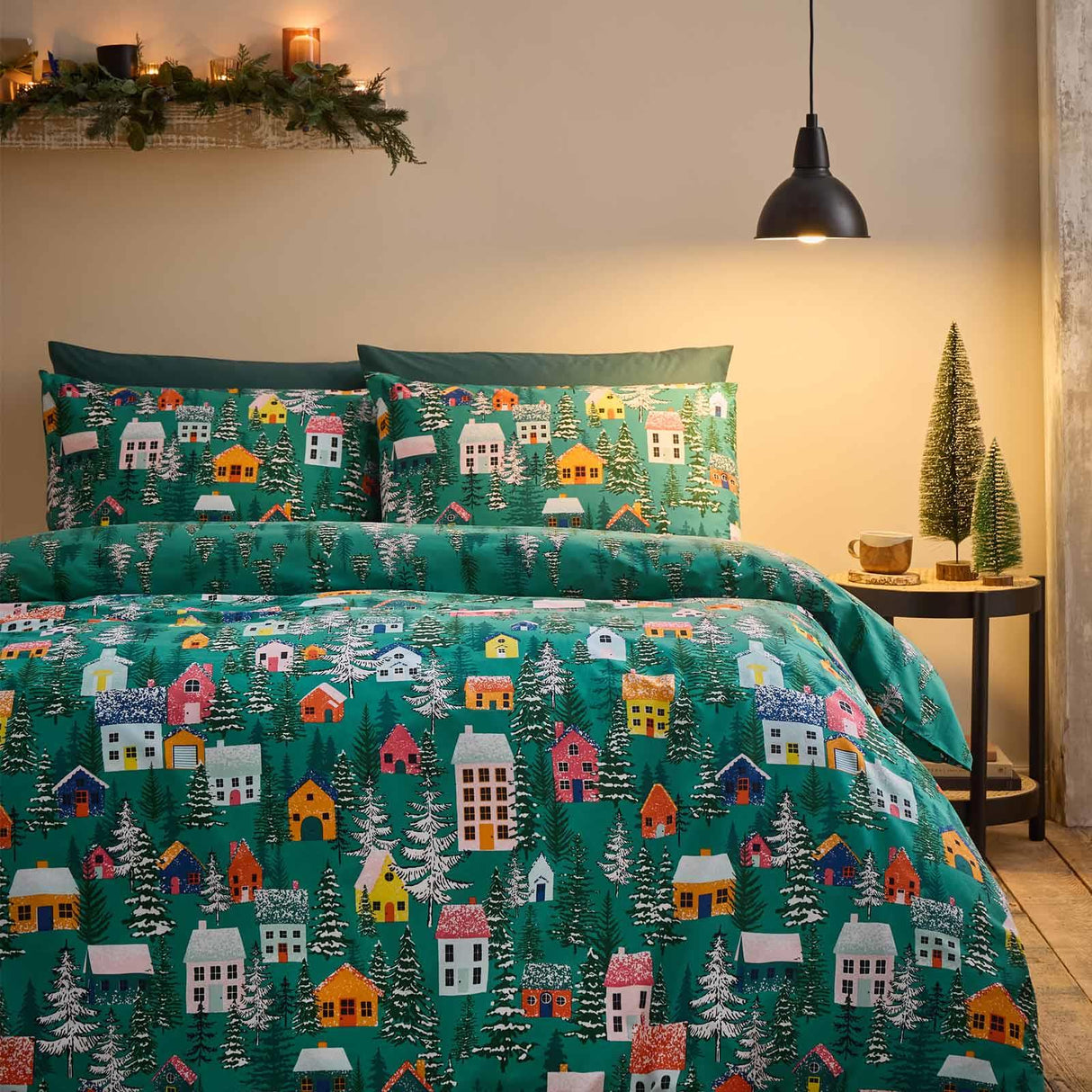 Christmas Festive Forest Duvet Cover Set by Catherine Lansfield
