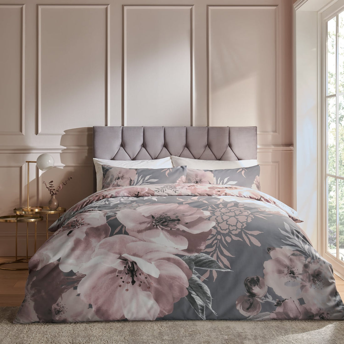 Catherine Lansfield Dramatic Floral Duvet Cover Set