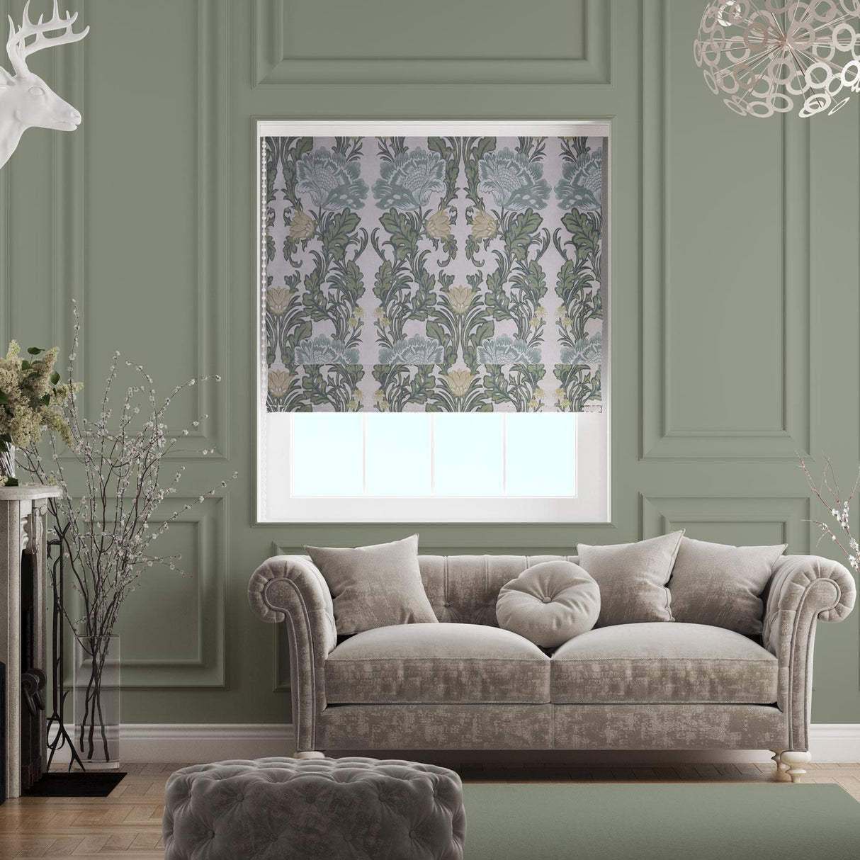 Acantha Sage Made To Measure Roman Blind by Style Furnishings