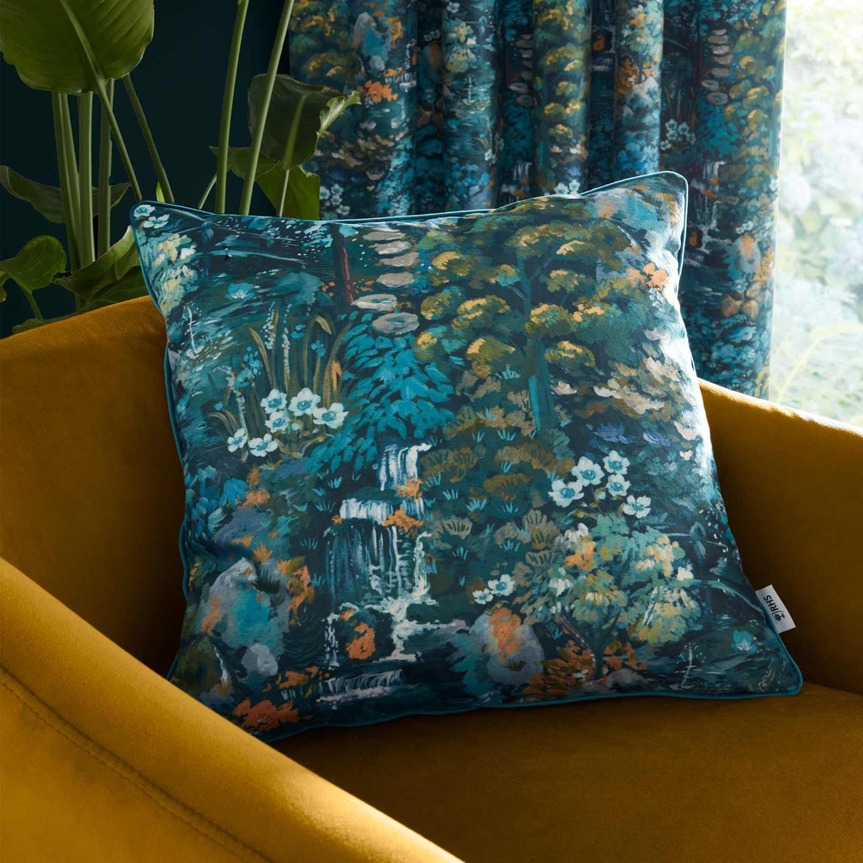 RHS Garden Walk Floral Filled Cushion