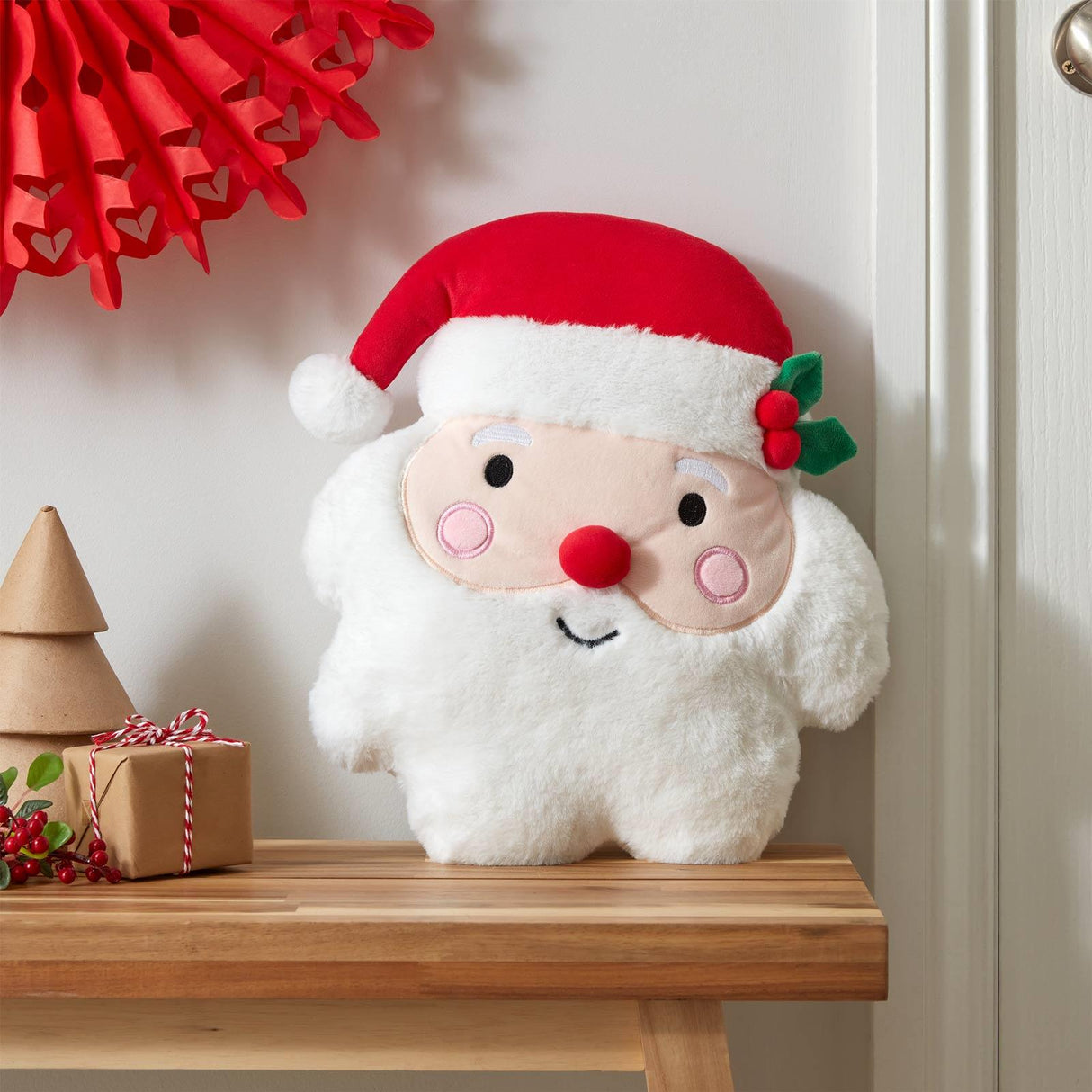 Catherine Lansfield Santa 3D Christmas Filled Cushion