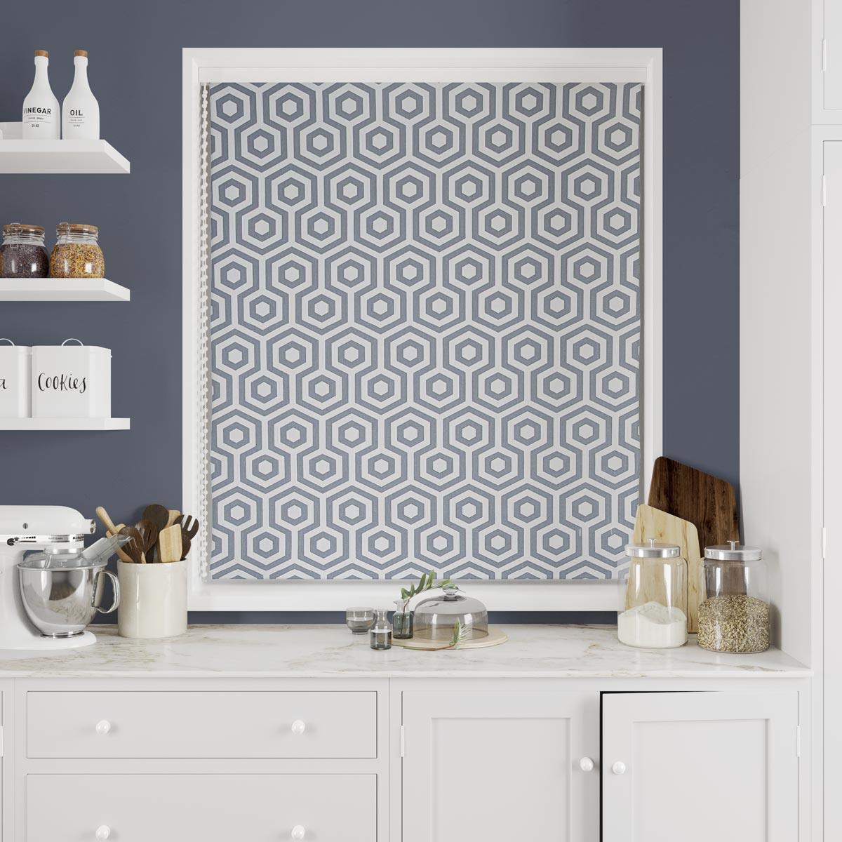 Hex Stone Made To Measure Roman Blind by Style Furnishings