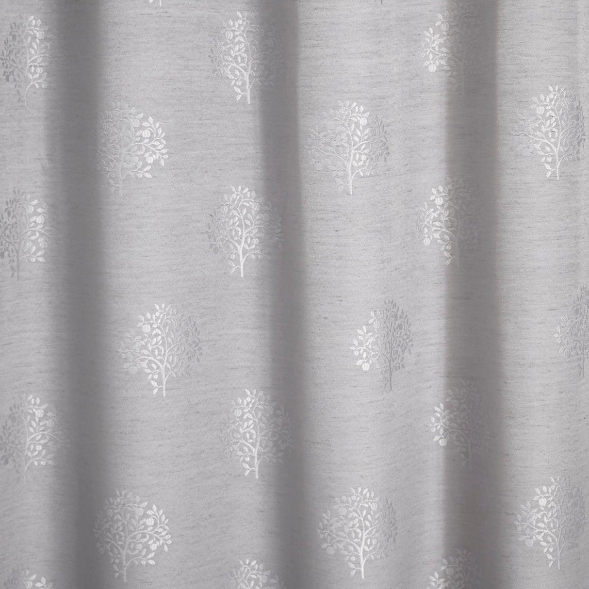 Harvest Jacquard Eyelet Curtains Silver by Appletree Loft